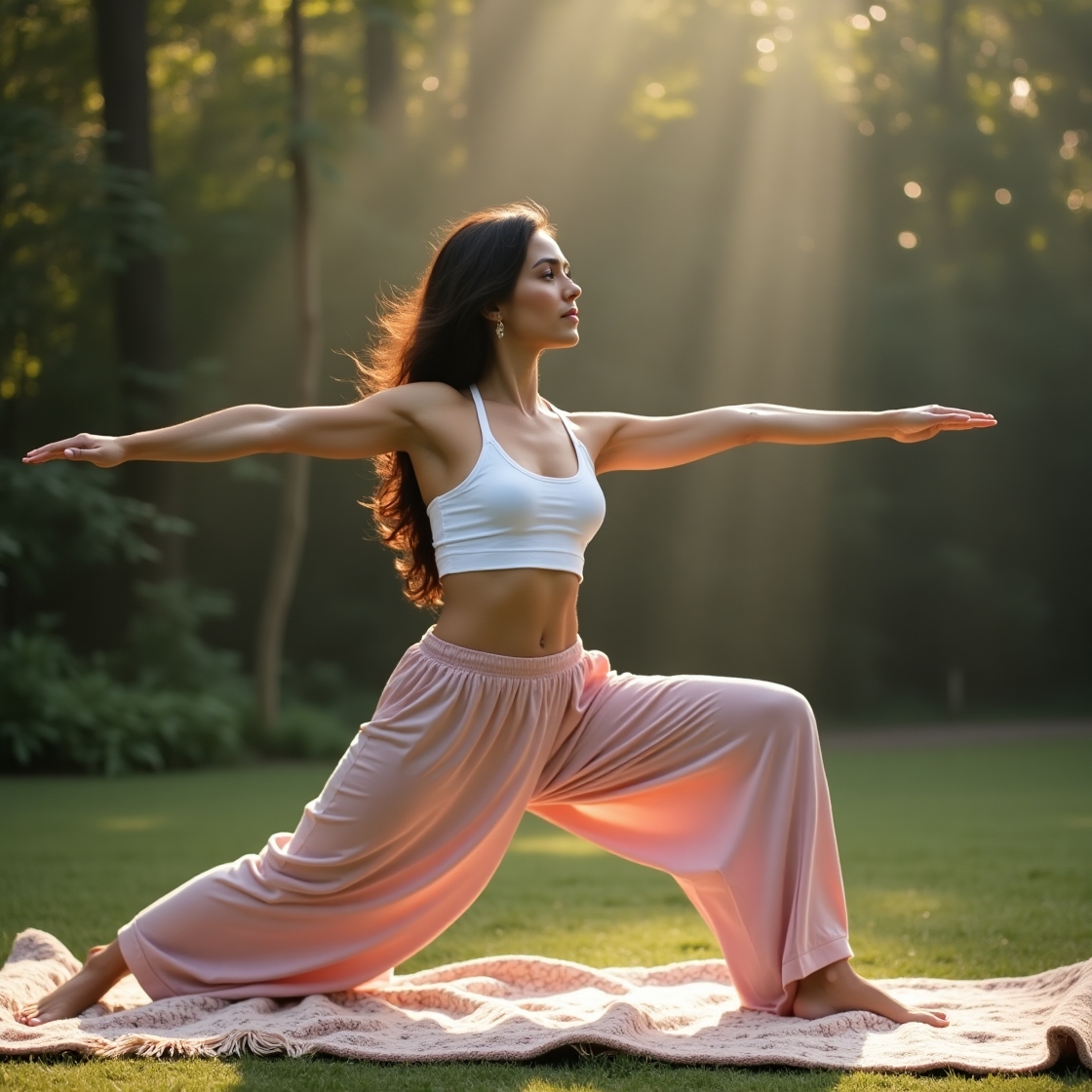 Morning yoga session at Luxonify studio